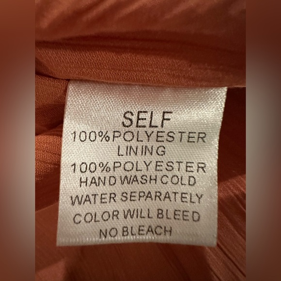 Pinch Flutter sleeve pleated top Size Medium
color burnt orange - Picture 7 of 7